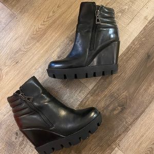 Rudsak Leather Wedge Boots